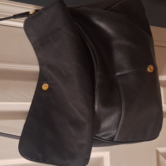 Black Leather Shoulder Bag By Capezio - Picture 13 of 16